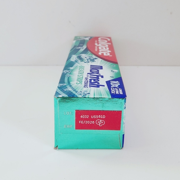 🍭7/$15 Colgate Max Fresh Whitening Toothpaste with Breath Strips, Clean Mint - Picture 5 of 12